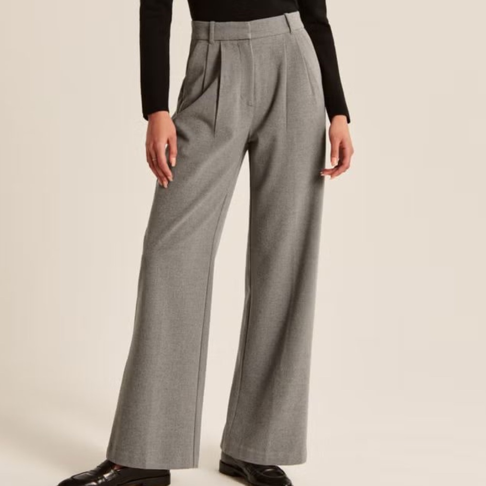 Abercrombie Sloane Tailored Brushed Suiting Pant (Tailored Pants Grey A&F) XS